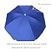 AMMSUN 7.5ft Heavy Duty HIGH Wind Beach Umbrella with sand anchor Vent Tilt Portable Sun Shelter, UV 50+ Protection Outdoor Sunshade Umbrellas Carry Bag for Patio Garden Pool Backyard Multicolor Blue