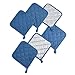 Potholders Set Trivets Kitchen Heat Resistant Pure Cotton Coasters Hot Pads Pot Holders Set of 6 for Everyday Cooking and Baking by 7 x 7 Inch (Blue)