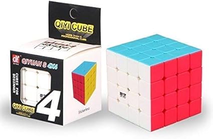 Shanbuyers QiYi Warrior [W] 4X4 High Speed and Smooth Stickerless Brainstorming Magic Puzzle Cube-Anti Stress for Adults and Kids.