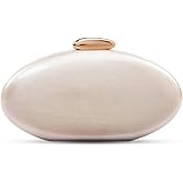 AcrMkSto Acrylic Pearl Clutch Purses for Women, Minimalist White Evening Clutch Bag for Party, Wedding, Prom, Banquet