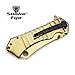 Snake Eye Tactical Heavy Duty Folding Pocket Knife Outdoors Camping Hunting Fishing. (Gold)