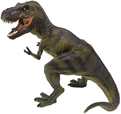 Tyrannosaurus Rex T-Rex Dinosaur Action Figure Toy (8.5 Inch) Jurassic Wildlife Flexible Dinosaur Toys - Green (1TNG347)