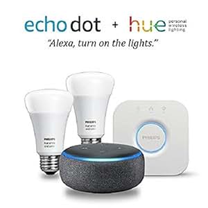 amazon echo dot 3rd charcoal gen bulb hue smart philips kit