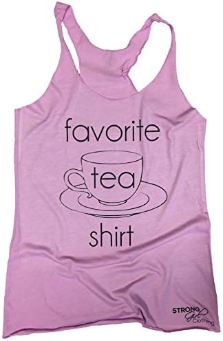 Strong Girl Clothing Women's Favorite Tea Shirt Tank Top (2XL, Lilac)