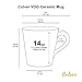 Culver VOG Ceramic Mug, 14-Ounce, Black Red, Set of 4