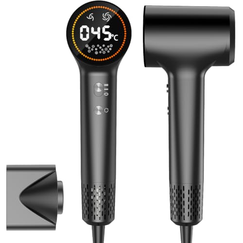 TQQ Hair Dryer, 400 Million Ion Plasma Hairdryer, Brushless Motor 110,000 RPM for Fast Drying, Professional Hair Dryer 57 dB Suitable for Travel and Home