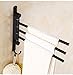 ELLO&ALLO Oil Rubbed Bronze Swing Out Towel Racks for Bathroom Holder Wall Mounted Towel Bars with Hooks 3-Arm