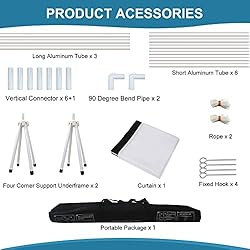Projector Screen and Stand 100 Inch Portable