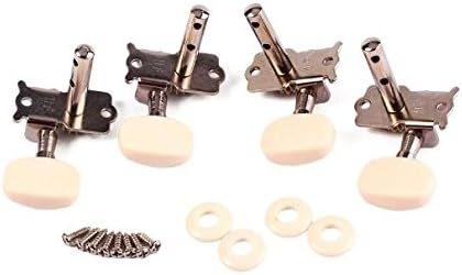 2R2L Tuning Pegs Machine Heads Guitar Tuners with Ivory Button for Ukulele 4 String Guitar