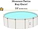 Smartline 18 ft Round Swimming Pool Liner | Waterfall | Overlap Style | 48-52 Inch Wall Height | 25 Gauge Heavy Duty Virgin Vinyl | Designed for Steel Sided Above Ground Pools