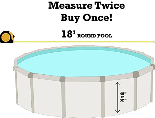 image for Smartline Solid Blue 18-Foot Round Liner | Overlap Style | 48-to-52-In