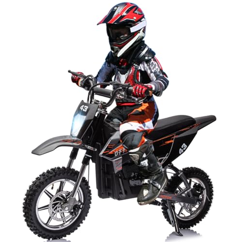 36V Electric Dirt Bike for Kids, Ride on Motorcycle 350W Brushless Motor Fast S…
