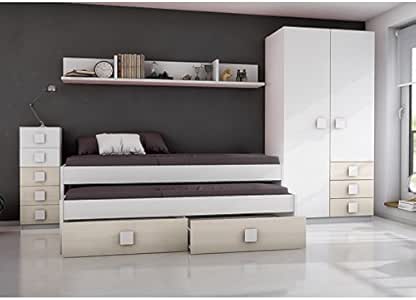 HOGAR24.ES- Cama Nido Compacto con Dos Camas Y CAJONES: Amazon.es: Hogar