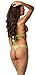 Coqueta Brazilian Teeny Micro Thong Mini Bikini Swimsuit G String Green-Medium