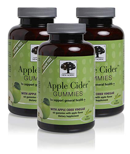 New Nordic Apple Cider Gummies, 60 Count (Pack of 3)