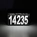 Solar House Numbers Light - Aluminum Address Sign for House or Yard - 6 LED Light up House Numbers at Night - Waterproof Metal Plaque Outdoor Lights