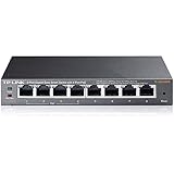 TP-Link 8-Port Gigabit PoE Easy Smart Managed Switch with 55W 4-PoE Ports | Plug and Play | Desktop | Metal | Lifetime | IEEE 802.3af compliant (TL-SG108PE)
