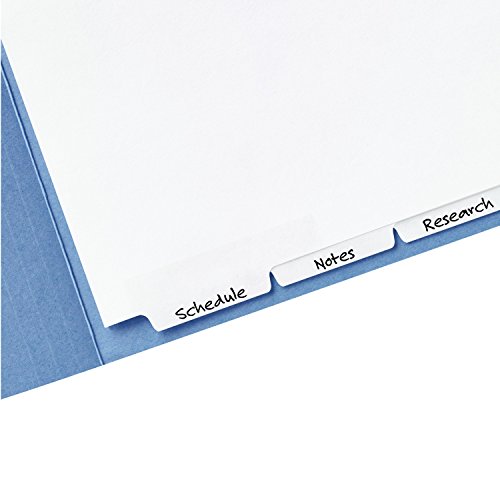 Avery WriteOn Dividers for 2Prong Classification Folders, White