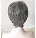 Royalfirst Wigs for Women Short Hair Gray White Mixed Color Natural Hair wigs + Free Wig cap New