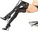 SmallDragon Women's Lingerie Black Lycra Wet Look Thigh High Stockings With Lace Back