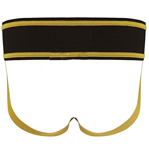 ZILucky Men's Backless Bikini Jockstrap Briefs Lace Up Underwear Bulge Pouch Shorts (M)