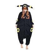 ESY Costume Adult Pajamas Cosplay Onesie Black Yellow Umbreon L