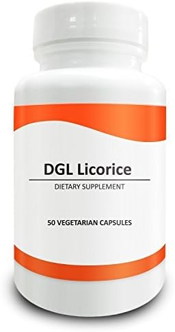 Pure Science DGL Licorice 500mg - Contains 10% Glycyrrhiza Glabra Root - Supports Digestive &amp; Respiratory Function - 50 Vegetarian Capsules by Pure Science Supplements