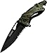 Tac-Force Folding Pocket Knife, 3.25-inch Serrated Blade, Grey Camo Aluminum Handle, 7.75-inch Overall Length TF-705GC