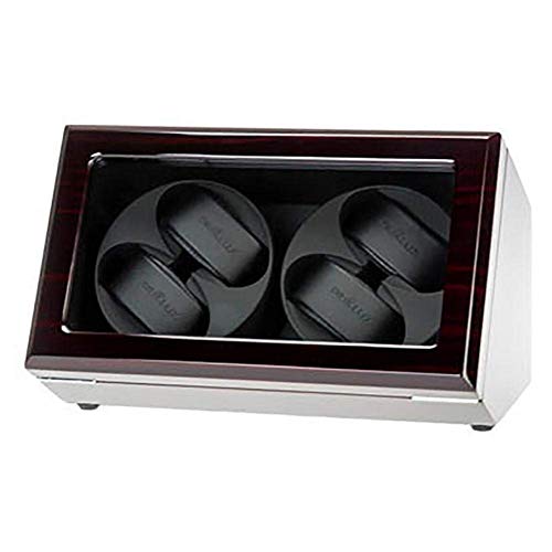 KYUJTYJ Watch Winder Winders For 4 Watches Silent Battery Operated Wooden Display Box Storage Case Red（）