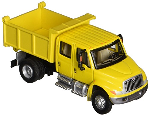 Walthers SceneMaster International 4300 Crew Cab Dump Truck, Yellow