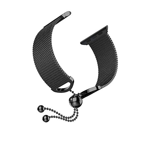 Buyeverything for Apple Watch 40mm Bands - Milanese Stainless Steel Bracelets Replacement Band Adjustbable Metal Wristband Straps Accessories for Apple Watch Series 4 40mm Women Men (Black) - Thumbnail 7