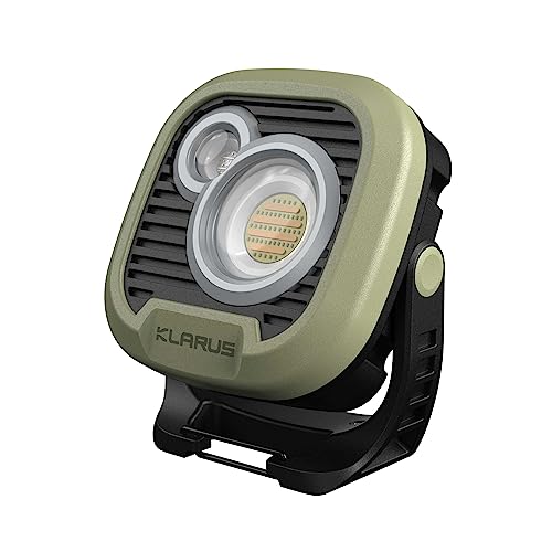 KLARUS WL3 Camping Lamp, 13500 mAh High-Capacity Rechargeable Work Light, 1500 Lumen Camping Lantern, 6 Modes, Magnetic Base, Hook Function, Night Fishing, Emergency, Workshop, etc.