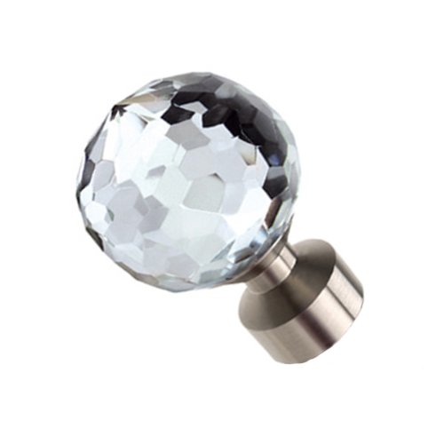 Speedy Poles Apart 28mm Bella Curtain Pole Finials Satin Silver