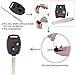 Febrytold 2 Pcs Keyless Entry Remote Key Shell for Honda, 3 Buttons Key Fob Casing for Honda Civic CR-V Fit Accord Crosstour Odyssey CR-Z and 1 Pcs Screwdriver (Only Key Shell)