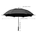 Becko 10-Rib Fast-Dry Foldable Travel Umbrella with 210t Fabric Teflon, Reinforced Windproof Frame - Auto Open/Close, Easy Carry (Black) … (Black 2)