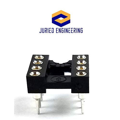 Texas Instruments LM393P LM393 IC Dual Differential Comparator & 8-Pin DIP Sockets with Machined Contact Pins Breadboard-Friendly (Pack of 5)