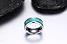 8mm High Polished Tungsten Carbide Wedding Band Rings For Men With Turquoise Beveled Edge Comfort Fit