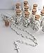 YRP 12 X ROSARY BOTTLE BAPTISM COMMUNION RECUERDOS DE BAUTIZO QUINCEANERA WHITE/SILV