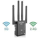 WiFi Extender Repeater for 2.4 and 5G 1200Mbps WiFi Signal Booster Amplifier with 4 External Antennas WiFi Range Extender with Router/AP/Repeater Mode