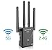 WiFi Extender Repeater for 2.4 and 5G 1200Mbps WiFi Signal Booster Amplifier with 4 External Antennas WiFi Range Extender with Router/AP/Repeater Mode