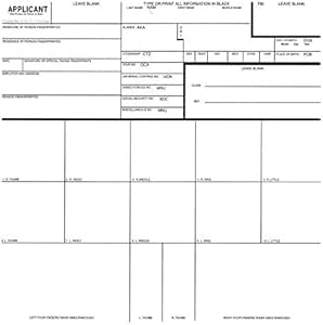 Office Office Supplies Applicant Fd-258 Federal Bureau of Investigation ...