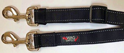 WagSafely Dog Safety Tether - Bike Basket Safety Strap (LG)