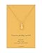 Zealmer Women Inspirational Pineapple Pendant Necklace Real 16K Gold Plated