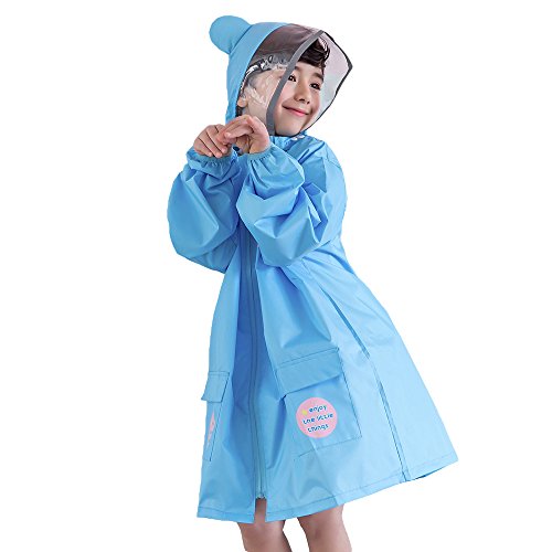 Hosim Children's Animal Raincoat, Children's Waterproof Rainwear With Backpack Cover and Pocket