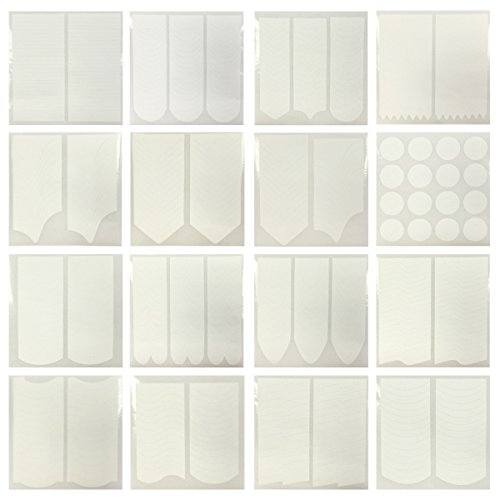 AllyDrew Nail Art Guide Tip Stencil Stickers, 16 Designs (2 Sheets Each Design), 32 Sheet
