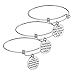 Birthday Gifts for Women Girls - 3PCS Stainless Steel Inspirational Charm Bracelets Jewelry Set Motivational Expendable Bangles Anniversary Gift Ideas