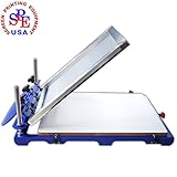 New Type 1 Color 1 Station Screen Printing Press Screen Printer Machine Screen Press Micro Adjust 20x24 Pallet