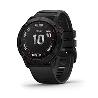 Garmin Fenix 6X Sapphire, Premium Multisport GPS Watch, features Mapping, Music, Grade-Adjusted Pace Guidance and Pulse