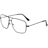 Dollger Classic Glasses Clear Lens Non Prescription Metal Frame Eyewear Men Women