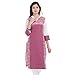 Chichi Women's Casual Printed Cotton Kurti Large Pink